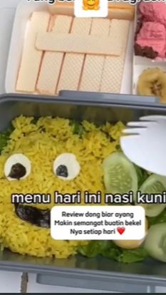 Sang istri menghiasnya dengan beragam bentuk