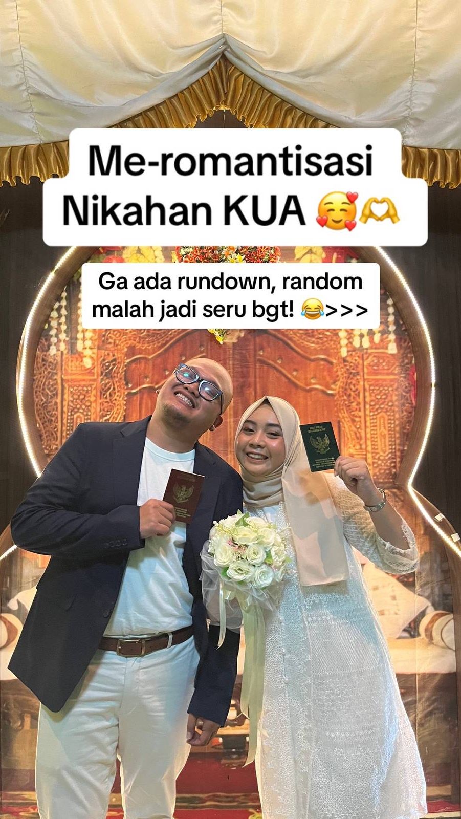 Viral! Kisah Wanita 'Meromantisasi' Pernikahannya di KUA, Sederhana tapi Kocak, Happy dan Bebas Utang