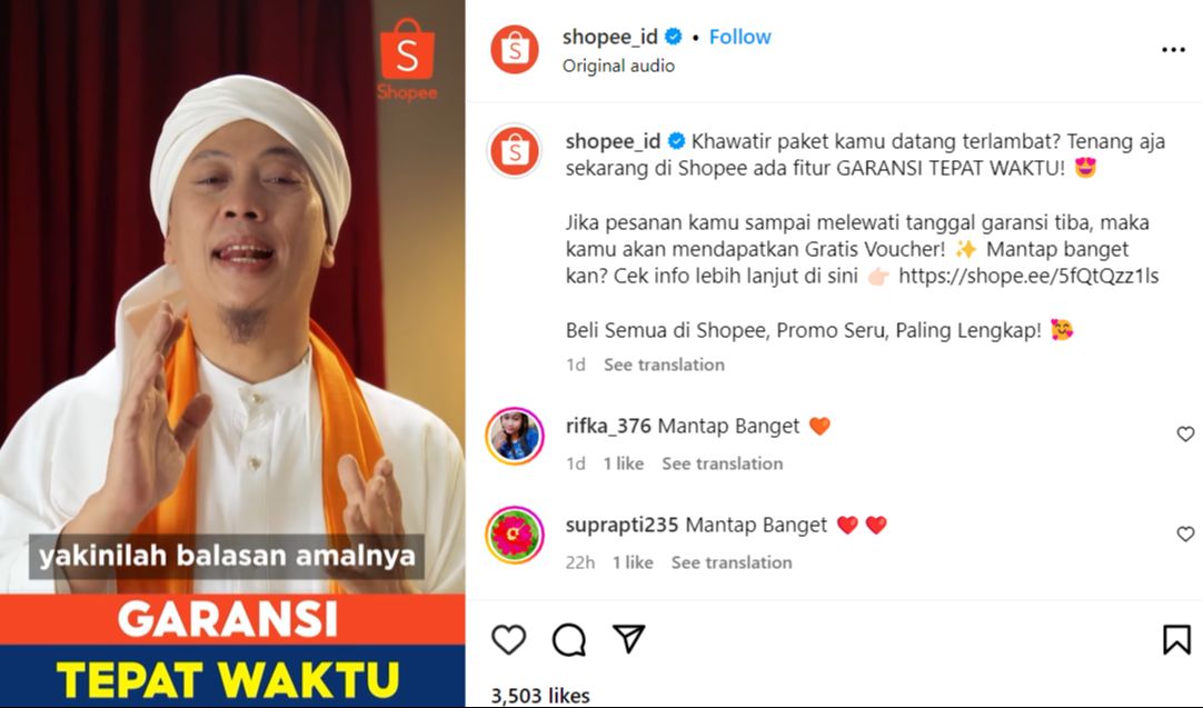 Pantun Tentang Garansi Tepat Waktu dari Opick