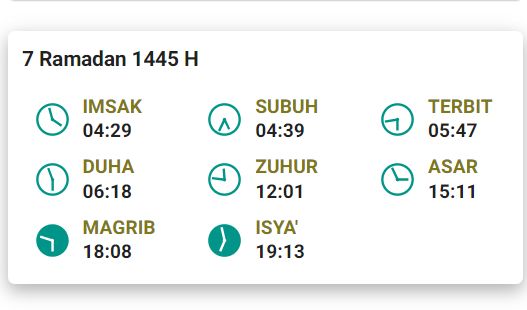 Jadwal Imsakiyah Bandung