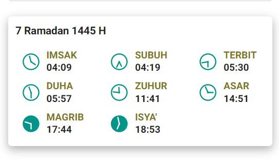 Jadwal Imsakiyah Surabaya