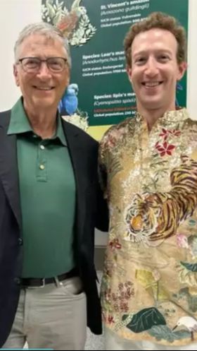 10 Adu Gaya Bill Gates VS Mark Zuckerberg di Pesta Anak Crazy Rich Asian, Spektakuler!