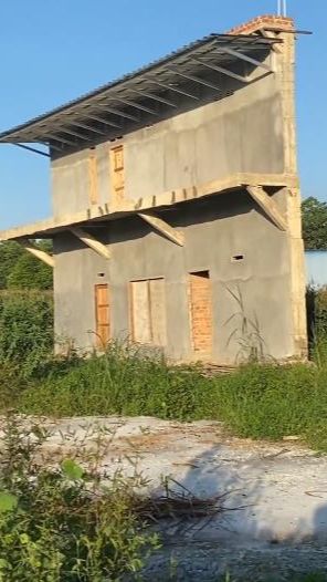 Desain Rumah Tipis dan Nyeleneh di Kebun Jagung, Depannya Sudah OK Belakangnya Bikin Ngakak, Netizen: Kayak Gerbang Alam Lain