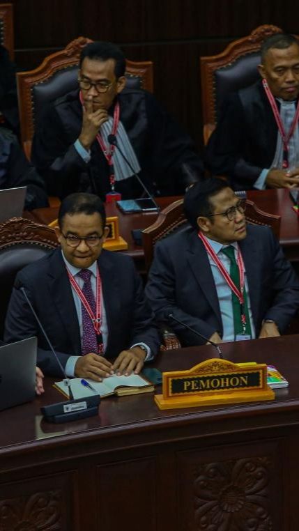 Ekspresi Anies-Cak Imin saat MK Tolak Seluruh Gugatan Sengketa Pilpres 2024, Tak Ada Senyum