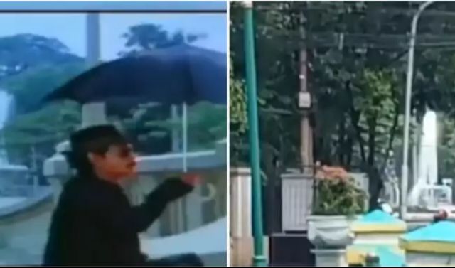 Tugu masih ada tapi berubah warna