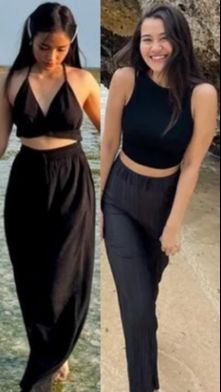10 Adu Gaya Aaliyah Massaid VS Fuji Saat Main di Pantai, Mantan Thariq Halilintar Kalah Seksi?