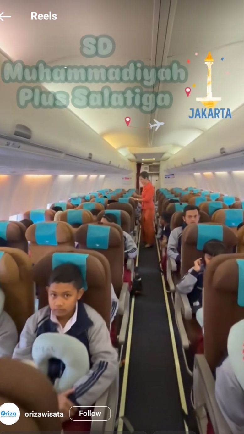 Heboh Murid SD Muhammadiyah Plus Salatiga Sewa Pesawat Garuda Indonesia Buat Study Tour, Berapa Bayarnya?