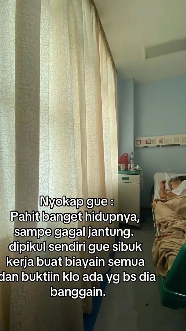Sang ibu yang memendam semuanya sendiri akhirnya tak kuat menahan beratnya beban kehidupan.