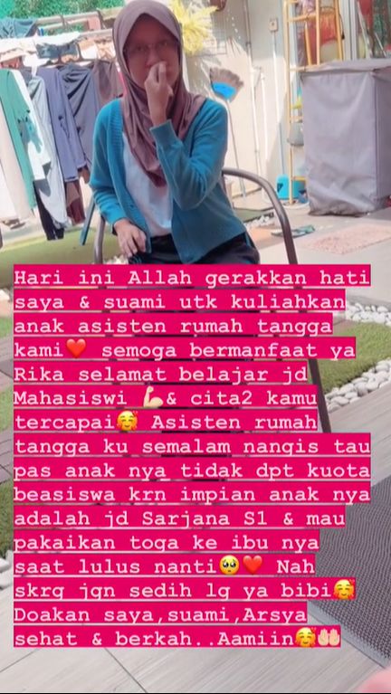 Tak Lolos Daftar Beasiswa, Anak ART Dapat Hadiah Dibiayai Kuliah oleh Majikan, Reaksinya Bikin Nangis Haru