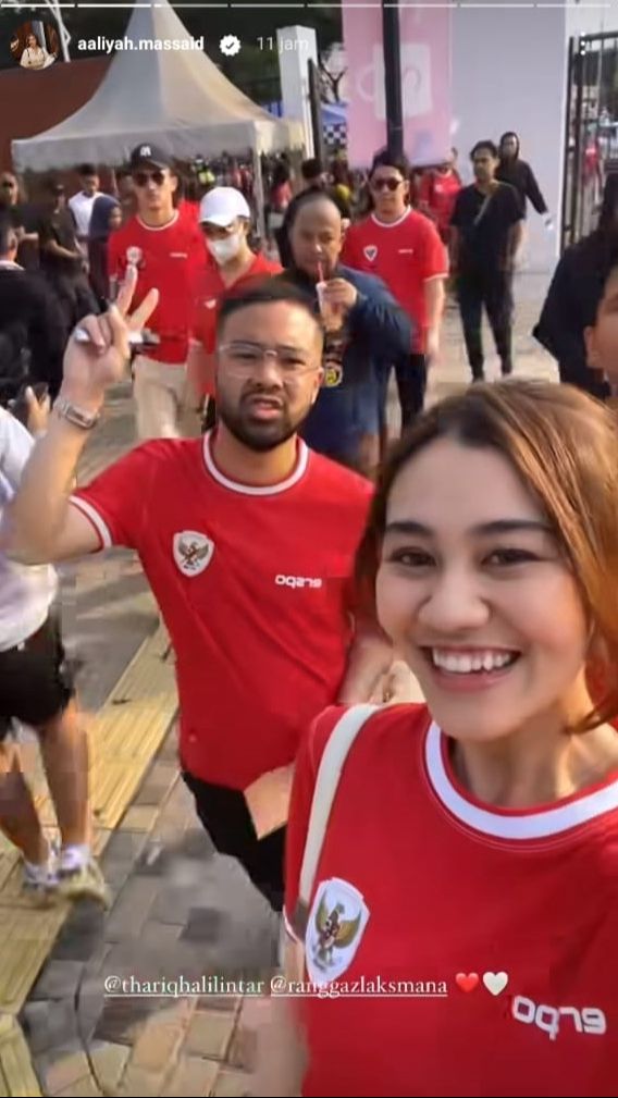 Aaliyah Massaid datang bersama Thoriq Halilintar dipujian auranya bak manten.
