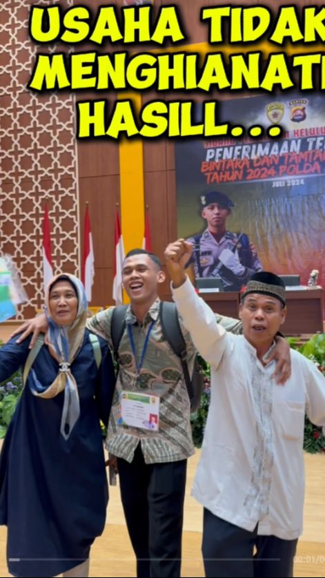 10 Kali Ikut Seleksi, Cerita Anak Sopir Diterima Jadi Calon Polisi Ini Penuh Haru