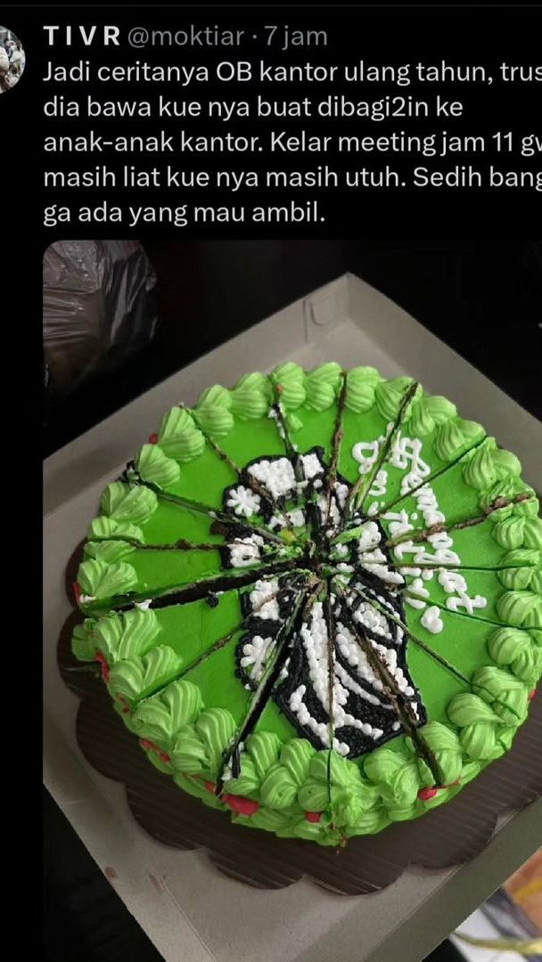 Viral Cerita OB Berulang Tahun Namun Kue yang Ingin Dibagikannya Masih Utuh Tak Tersentuh