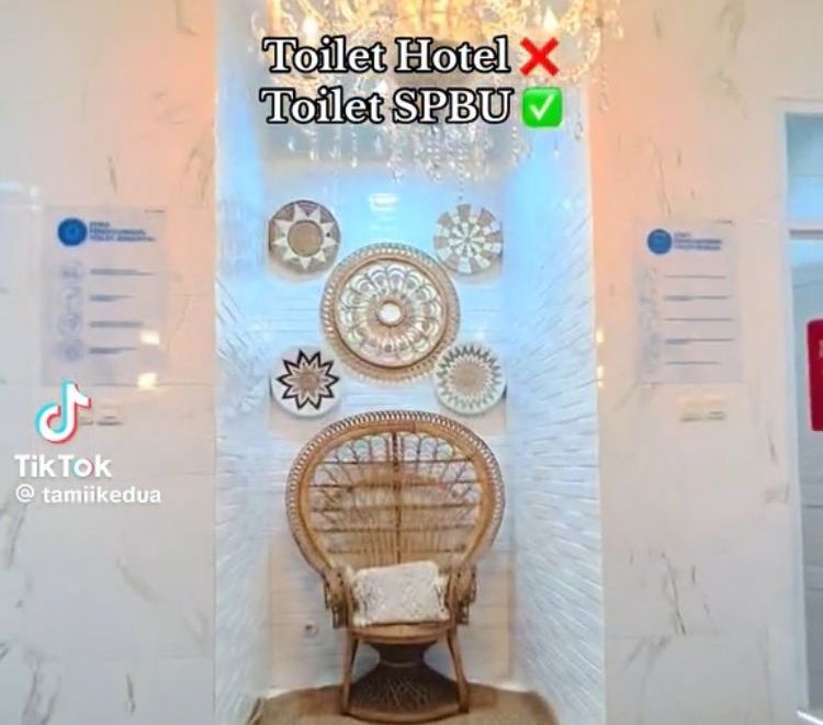 Potret Estetis Toilet SPBU di Sukabumi Bak di Hotel Mewah, Bikin Pengunjung Betah