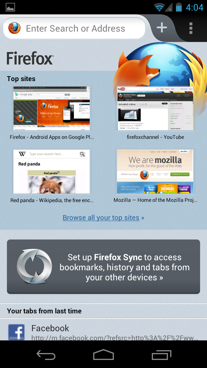 mozilla firefox for android