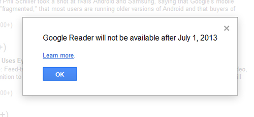 Google Reader stop beroperasi mulai 1 Juli 2013
