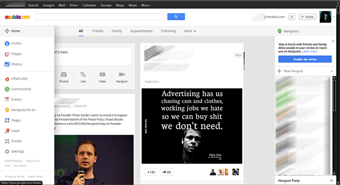 Desain Google+ baru