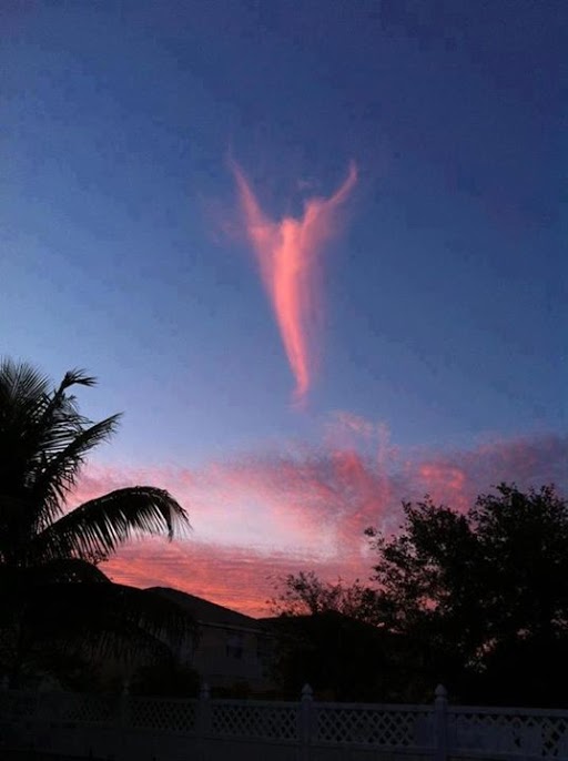 Angel shape cloud