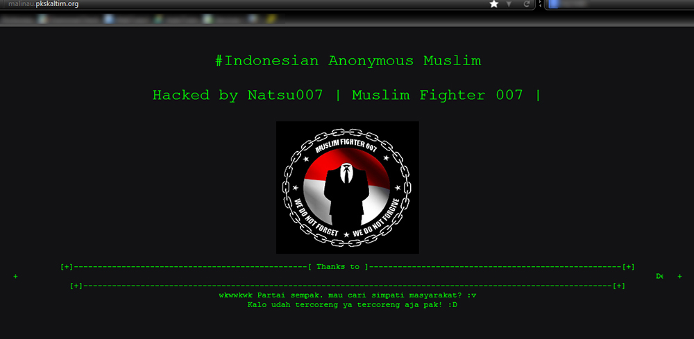 Dianggap cari muka situs PKS dilumpuhkan hacker  indonesia 
