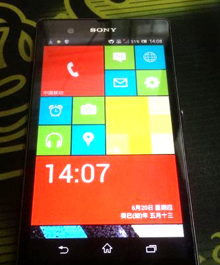 Perangkat Sony dengan Windows Phone UI