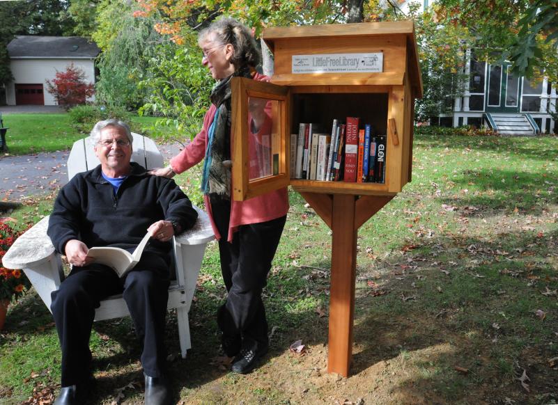 little free library as
