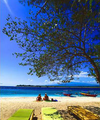 kesibukan kota di pulau tropis gili gili