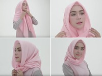 memakai hijab segitiga