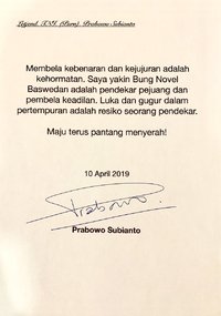 surat untuk novel baswedan