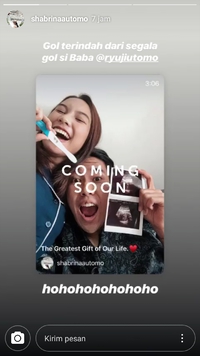 dan shabrina ayutangkapan layar instagram ryujiutomo dan shabrinaautomo