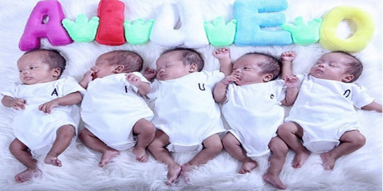 Ingat bayi kembar 5  AIUEO yang bikin heboh begini kabar 