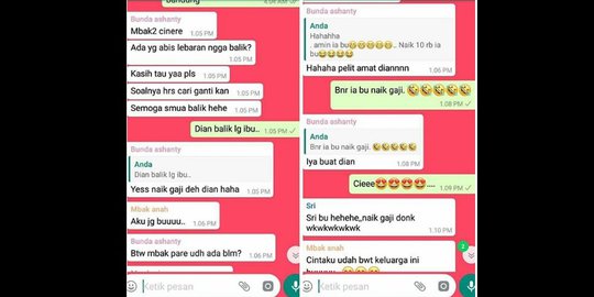 Beredar Foto Percakapan Kocak Group Whatssapp ART pasangan 