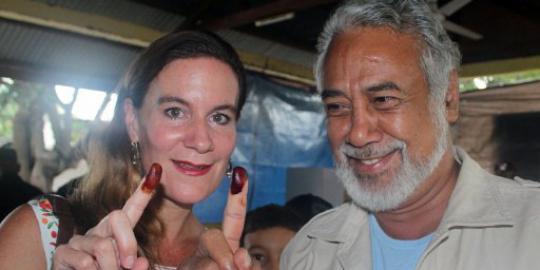 Xanana nyoblos di Pilpres Timor Leste