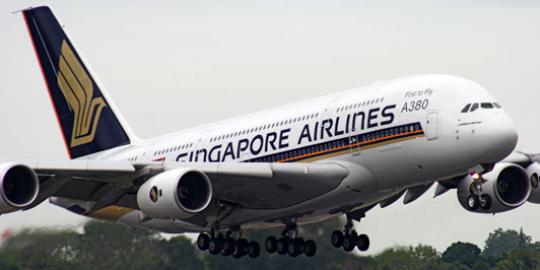 Mesin rusak, Airbus A-380 Singapore Airlines putar balik 