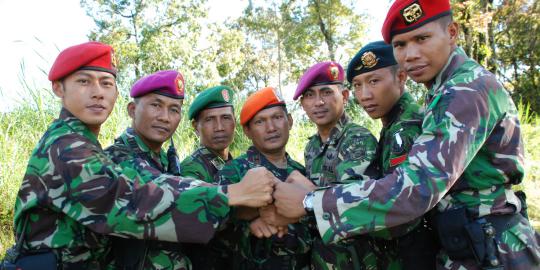 Tim gabungan 3 angkatan berlatih di Situ Lembang