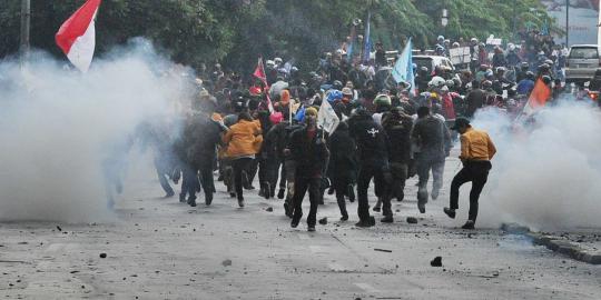Polisi: Pengguna cairan kimia menyusup saat demo