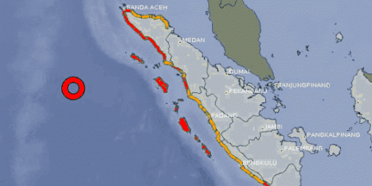 Gempa lagi 8,1 SR di Sumatera, berpotensi tsunami
