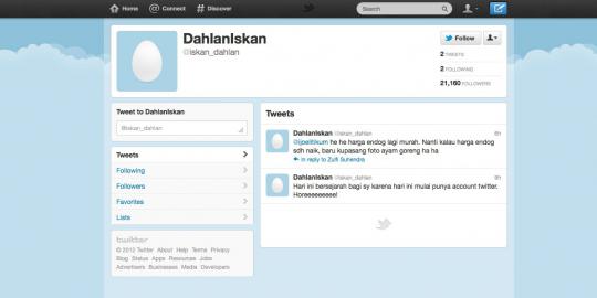 Dahlan Iskan jadi seleb baru twitter