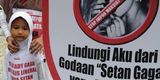 Demo ormas Islam tolak konser Lady Gaga di Jakarta