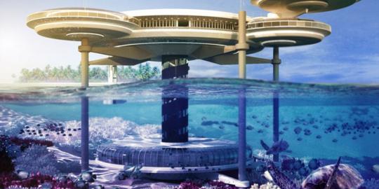 Dubai bangun struktur hotel di atas dan di bawah laut