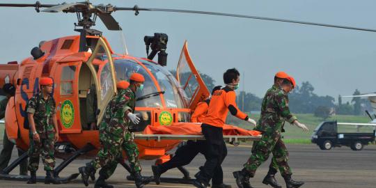 3 Kantong jenazah kembali diterbangkan ke Lanud Halim