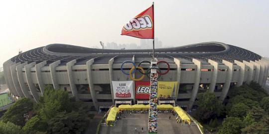 Sambut ultah Lego, Korsel bangun menara Lego tertinggi di dunia
