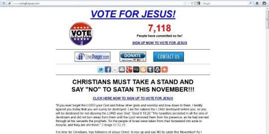 Pilih Yesus Ketimbang Obama atau Romney