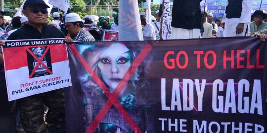 Demo FPI tolak konser Lady Gaga