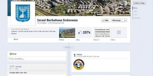 Israel coba menarik simpati orang Indonesia lewat Facebook