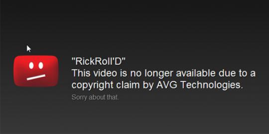 Video RickRoll\'D tidak akan lagi muncul di YouTube