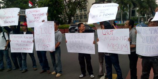 Demo di HI, wartawan kecam kekerasan Marinir