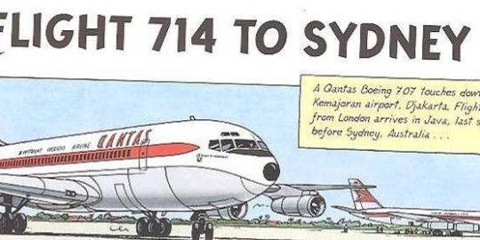 Cerita komik Tintin dan Bandara Kemayoran 