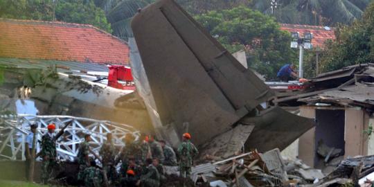 Jenazah korban Fokker disemayamkan di Lanud Halim