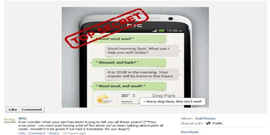 HTC Speak, aplikasi penerjemah bahasa anjing?
