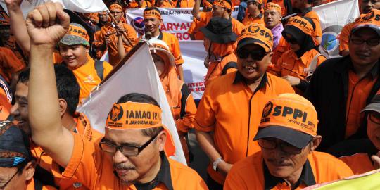 Demo ratusan karyawan PT Pos tuntut kesejahteraan