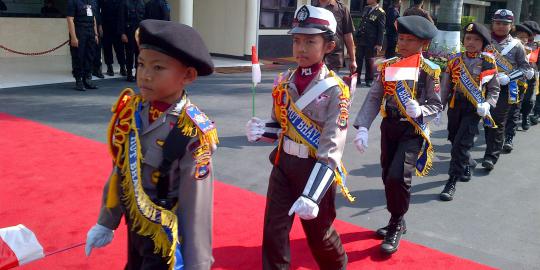 Polisi cilik ikut ramaikan HUT Bhayangkara di Mako Brimob